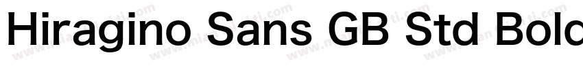 Hiragino Sans GB Std Bold字体转换